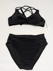 XS 2 Piezas Traje de Baño Negro Holipick Nuevo con Etiquetas Sexy y Elástico - Imagen 1 de 10