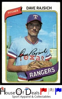 1980 Topps #548 Dave Rajsich Texas Rangers Baseball Card - Image 1 of 2