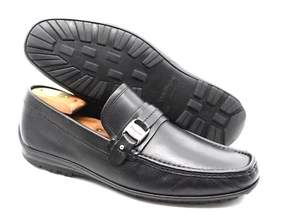 Herren Salvatore Ferragamo "Nork" Gancini Schwarz Leder Halbschuhe Größe US 9,5 - 2E - Bild 1 von 8