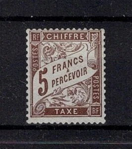 FRANCE TAXE YVERT 27 POSTAGE DUE SCOTT J28 " TYPE DUVAL 5F BROWN " MNH VF  X562 - Picture 1 of 1
