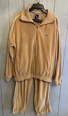 Vintage 90s Phat Farm Velour 2 Piece Tracksuit Gold Hip Hop Mens XL Sharp Rare - Image 1 of 4