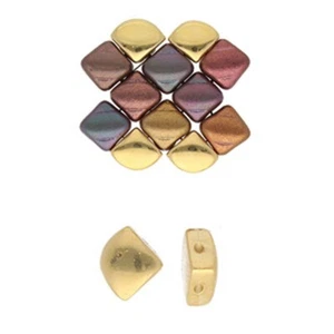 Platillo, KARDIANI-Cuentas Laterales Sedosas, 2 Piezas, Chapado en Oro 24K, (cym18) - Imagen 1 de 1