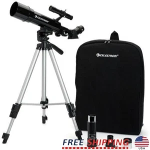 Telescopio refractor portátil 50 mm apertura mochila de viaje trípode principiantes nuevo - Imagen 1 de 5