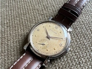 Rare Vintage Eterna Oversize Dress Watch Steel 37 mm Cal. 852  ca. 1945 - Bild 1 von 15