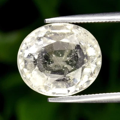 💎 7.24ct 11.5x10mm Oval Natural Very Light Green Topaz - Unheated, Brazil Gem - Image 1 of 4