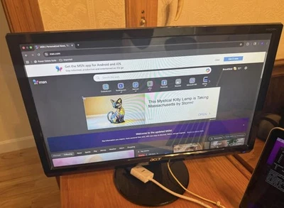 Acer P205H Black 20 in Widescreen Tiltable LCD Monitor Fully Tested - Image 1 of 3