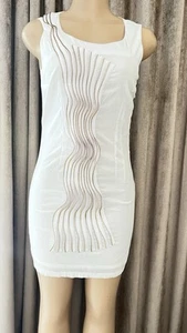 Lucy Paris Damen Off White Rüschen Kleid Größe S. - Bild 1 von 6