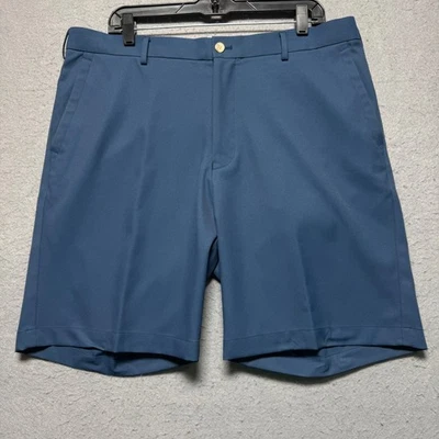 Peter Millar Shorts Adult Bllue 38x9 Wicking Golf Walking Casual Sportswear Men - Image 1 of 4