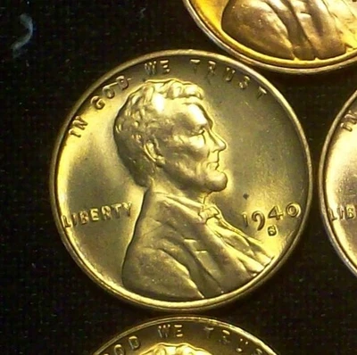 1940-S CHOICE BU - HIGH GRADE LINCOLN WHEAT CENT - NICE COIN - SEE PICS!! - Image 1 of 3