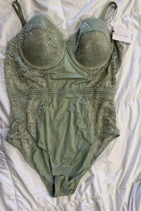 Neu mit Etikett French Affair grüner Spitzenbody Anzug 3xl - Bild 1 von 8