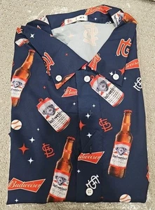 St. Louis Cardinals Budweiser All Over Print Shirt Adult XL Extra Large 5/29/23 - Picture 1 of 5