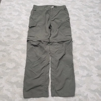 Pantalones Columbia Para Hombre 32x30 Verde Convertible Bolsillos Carga Omni Tono Recto Foto 1 de 4