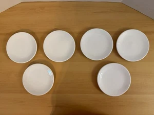 Pampered CHef Simple Addition Dessert Plate White Size 6in Lot of 6 - Picture 1 of 5