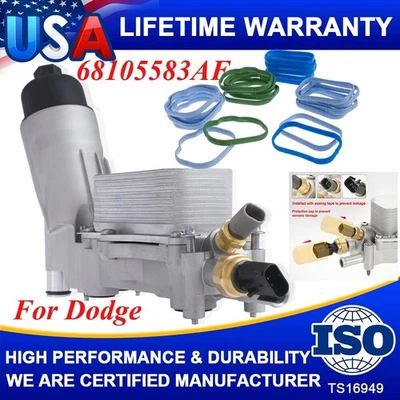 Adaptador de carcasa de filtro de aceite de aluminio para Jeep JK GRAND Cherokee 14-16 3.6 926-876 Foto 1 de 4