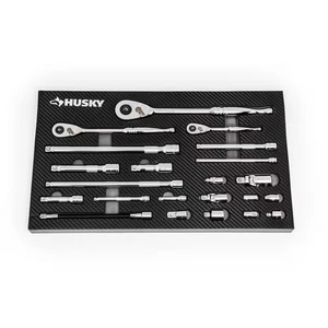 Husky 1/4 in., 3/8 in. and 1/2 in. 144-Position Ratchet (22-Piece) - Foto 1 di 9