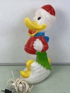 Vintage Paperino Walt Disney Blow Mold By Empire 15" raro Natale si illumina - Foto 1 di 10