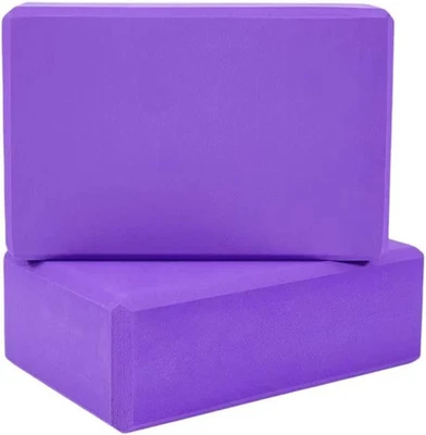 Блоки для йоги упаковка 2 шт., легкие первоклассные блоки для йоги из ЭВА-пены, нескользящие поддерживающие - Изображение 1 из 4