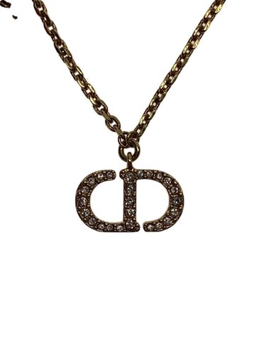 Collana Christian Dior CD Logo Strass Perla GLD Donna Con Top Usata