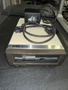 Atari 1050 Floppy Disk Drive - Original Power Supply Data Cable 5.25 - Powers On - Picture 1 of 6