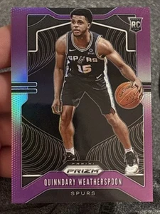 2019-20 Panini Prizm Purple /75 Quinndary Weatherspoon #285 Rookie RC - Picture 1 of 2