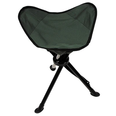 Klapphocher Dreibein oliv mit Tasche Angelhocker Campingstuhl Fischerstuhl - Bild 1 von 4