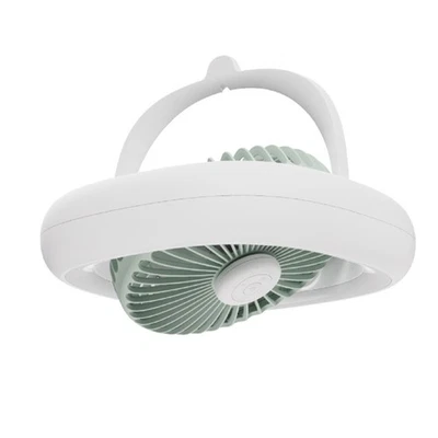 4000mAh Remote Control Oscillating Fan 4 Gears Desk Ceiling Fan w/LED Light Lamp - Image 1 of 4