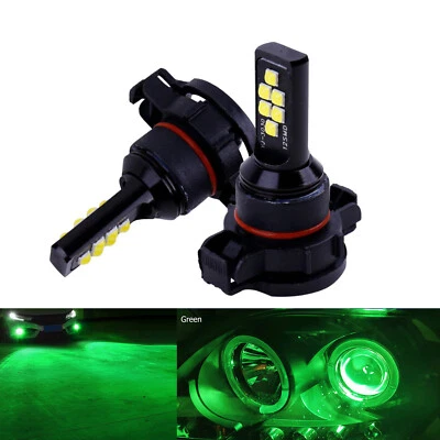 New 2x 5202 Green LED Bulb Bright Upgraded SMD 3030 Fog Light Direct Replacement - Image 1 of 4