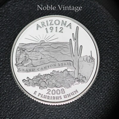 2008 S Silver Proof Arizona State Quarter - From a Proof Set - 90% Silver - Image 1 of 2