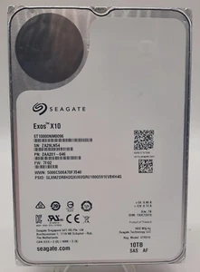 Seagate 10TB SAS 12Gb 7.2K Exos X10 3.5 Drive ST10000NM0096 520 4kn DKS2J-H10RSS - Photo 1/1