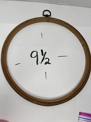 Wood grain 9.5 inch hoop cross stitch/ Wall Hanging display frame - Image 1 of 3