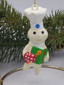 Danbury Mint Pillsbury Doughboy Weihnachten Glitzer Ornament 2009 Ofenhandschuh & Buch - Bild 1 von 5