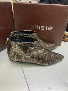 Botín Bajo kallistè Laminado Oro - Imagen 1 de 3