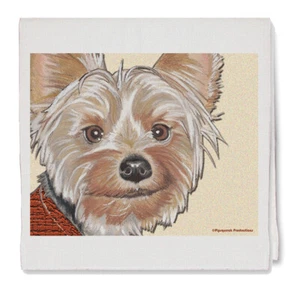 Yorkshire Terrier dekoratives Baumwoll-Küchengeschirrtuch, Haustiergeschenk - Bild 1 von 1