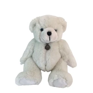 Ben Bridge Benny Bear 16 XVI Peluche 8" Blanco Plata Brillante Juguete de Peluche De Colección 2002 - Imagen 1 de 9