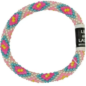 "Pulsera de ganchillo con cuentas LILY y LAURA ""Caleidoscopio Tropical"" ~Hecha en Nepal~ - Imagen 1 de 3