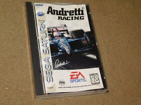 Sega Saturn Video Game Andretti Racing with Case, Disc & Manual LONG BOX T-5020H