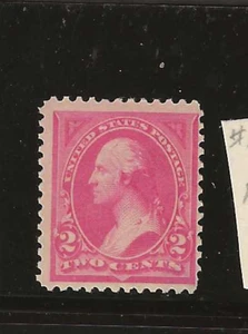 US Scott #248 mint light hinged 2c pink Washington, 1894 type I, unwmk og f/vf - Picture 1 of 2