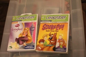 2 Leapster Learning Games: Disney Tangled & Scooby-Doo Math (Leap Frog) - Picture 1 of 3