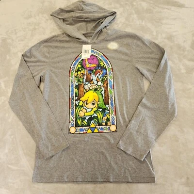Sudadera con Capucha Nintendo Legend of Zelda Para Hombre Extra Grande Calce Ajustado Gris Nintendo Switch Foto 1 de 4