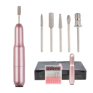 6 in 1 Portable Nail Drill Electric Polisher Machine Low Noise Sander File Pink - Picture 1 of 22