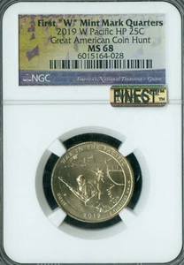 2019 W GUAM WAR PACIFIC QUARTER MS68 MAC FINEST & SPOTLESS . - Picture 1 of 4
