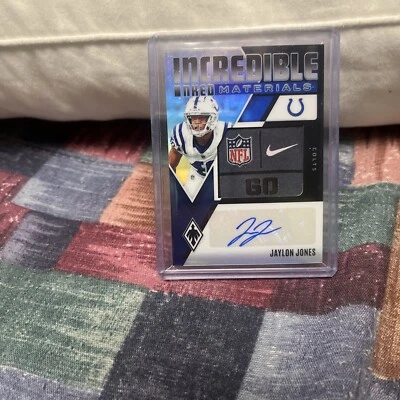 2024 Phoenix Incredible Inked Materials Jaylon Jones Laundry Tag NFL Shield #/3 - Image 1 of 2
