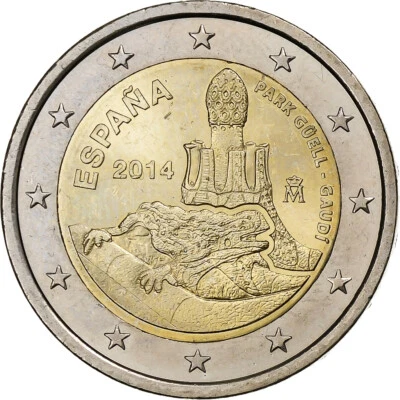 [#1220960] Spain, 2 Euro, Park Güell, 2014, Madrid, Bi-Metallic, MS - Image 1 of 2