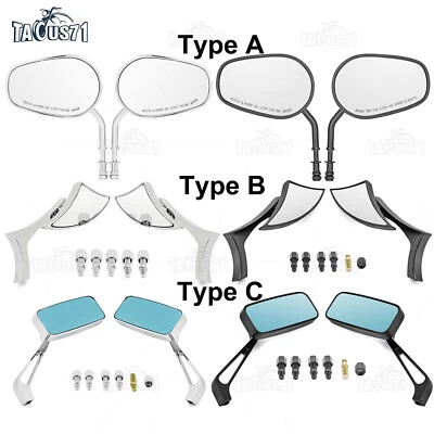 Par de espejos retrovisores personalizados para Harley Electra Glide Road Glide Custom Ultra Foto 1 de 4