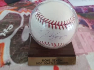 richie sexon signed baseball Seattle mariners - Picture 1 of 1