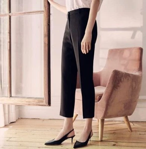 NWT Theory Treeca 2 Crepe Slim Crop Pants Trouser in Black Size 4, 6 $275 - Picture 1 of 11