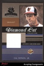 2003 Diamond Kings Diamond Cut Collection Cal Ripken Jr Game Used Jersey 095/300