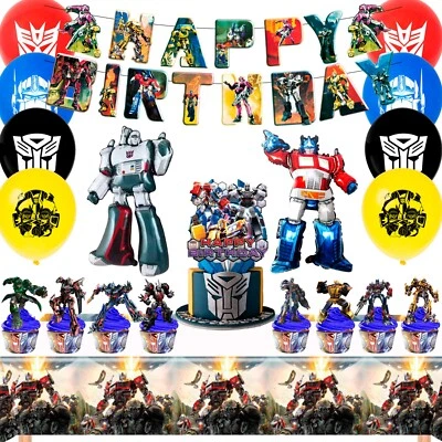 Transformers Party Decorations Bumblebee Party Supplies Optimus Party Balloons - Image 1 of 4
