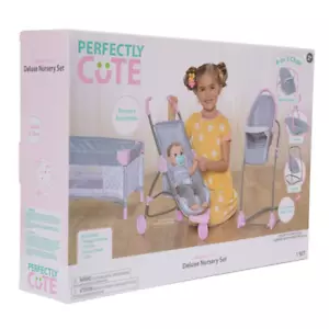 Perfekt süß Baby Puppe Deluxe Kinderzimmer Set Neu im Karton - Bild 1 von 9