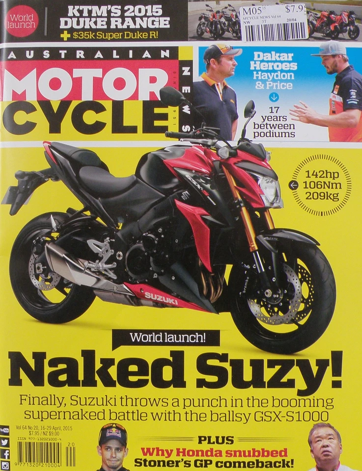 Australian Motorcycle News Vol 64 No 20 - 16-29 April 2015  - Image 1 of 1